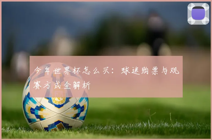 今年世界杯怎么买：球迷购票与观赛方式全解析